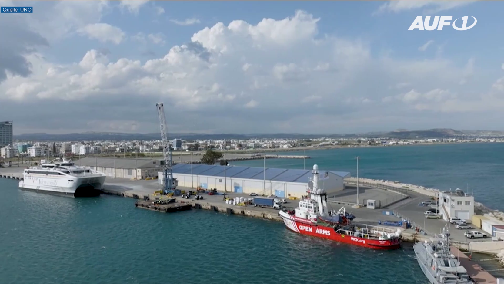 ⁣Erstes Hilfsschiff: „Open Arms“ bringt Güter von Zypern nach Gaza