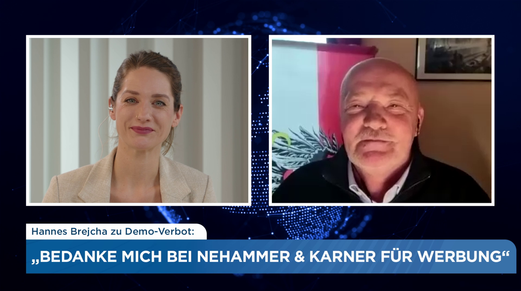 Hannes Brejcha zu Demo-Verbot: „Bedanke mich bei Nehammer & Karner für Werbung“