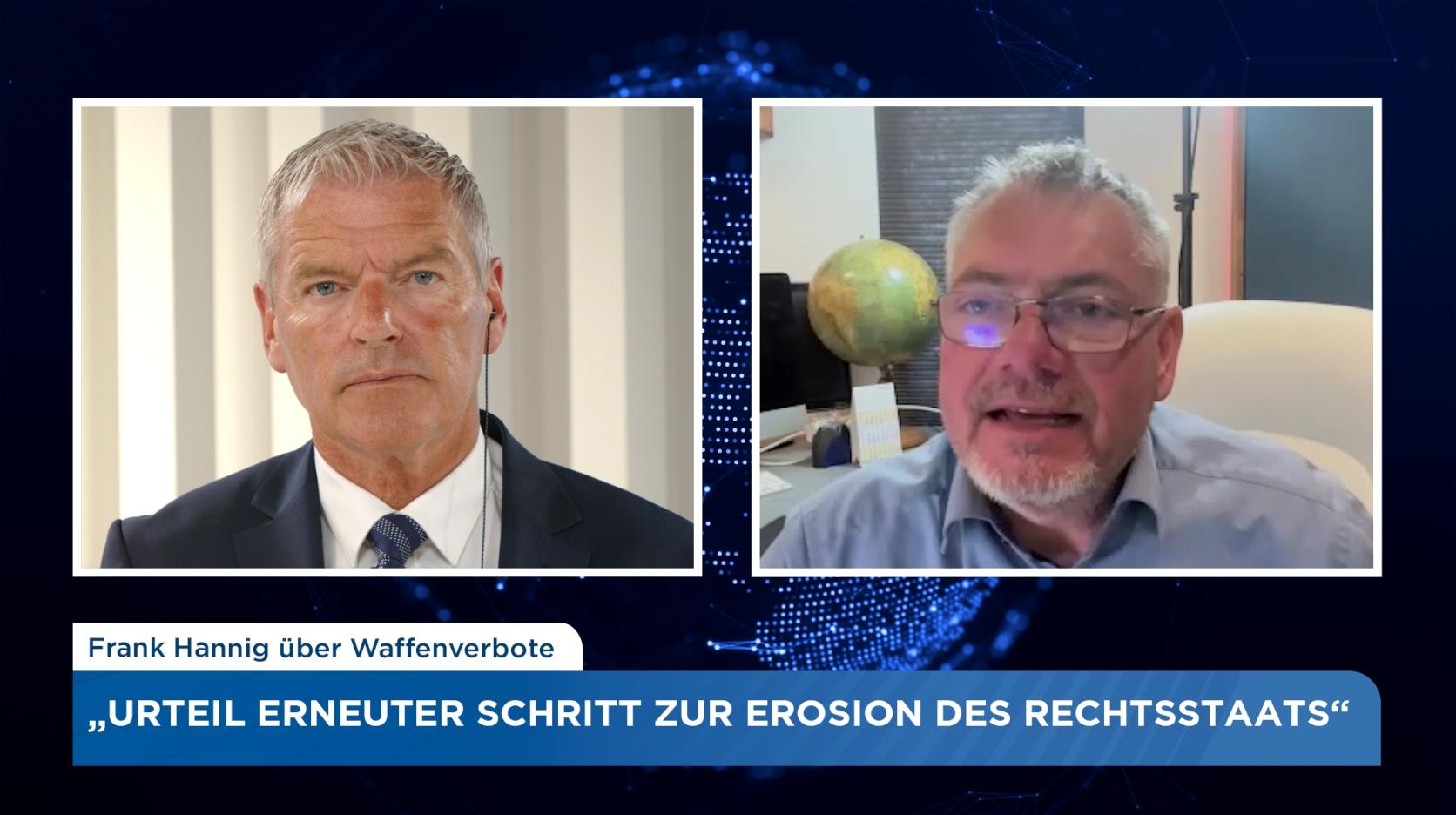 ⁣Jurist Hannig: Waffenverbot für AfD-Mitglieder – „Erosion des Rechtsstaats“