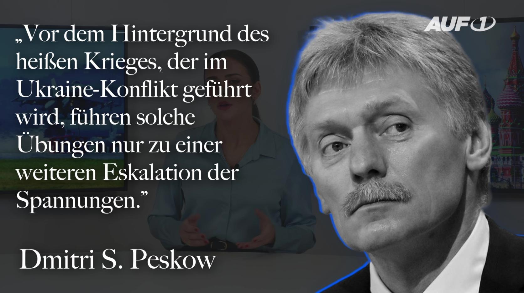 ⁣Kreml-Sprecher zu NATO-Manöver: „Führt zu weiterer Eskalation der Spannungen“