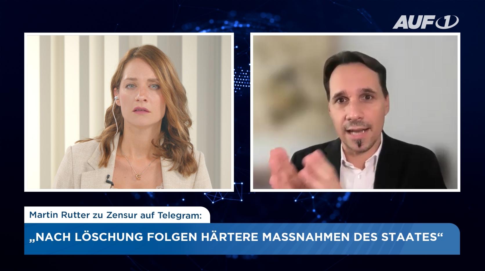 ⁣Aktivist Rutter zu Telegram-Zensur: „Nach Löschung folgen härtere Maßnahmen“