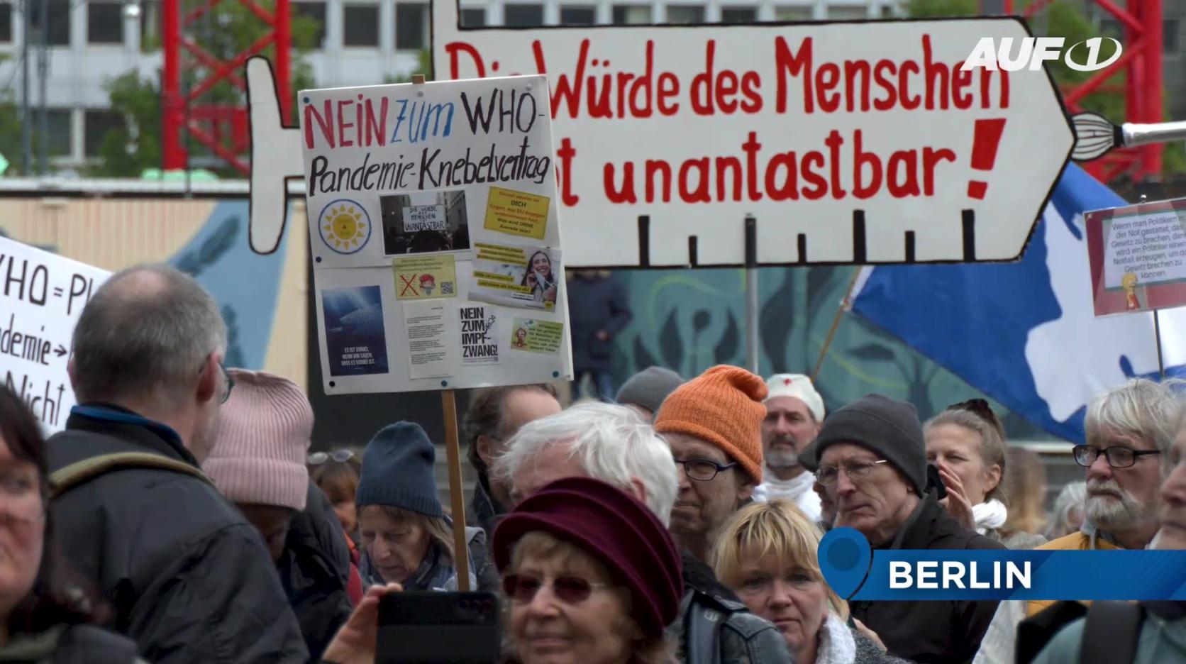 ⁣Von Mainstream-Medien ignoriert: Demo gegen WHO-Pläne in Berlin