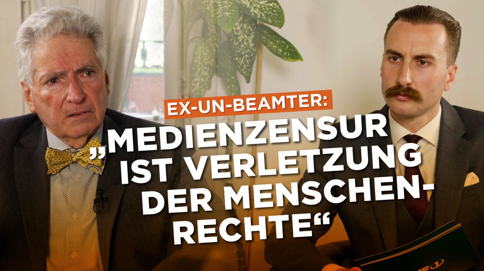 ⁣DDr. Alfred de Zayas: „Medienzensur ist Verletzung der Menschenrechte“