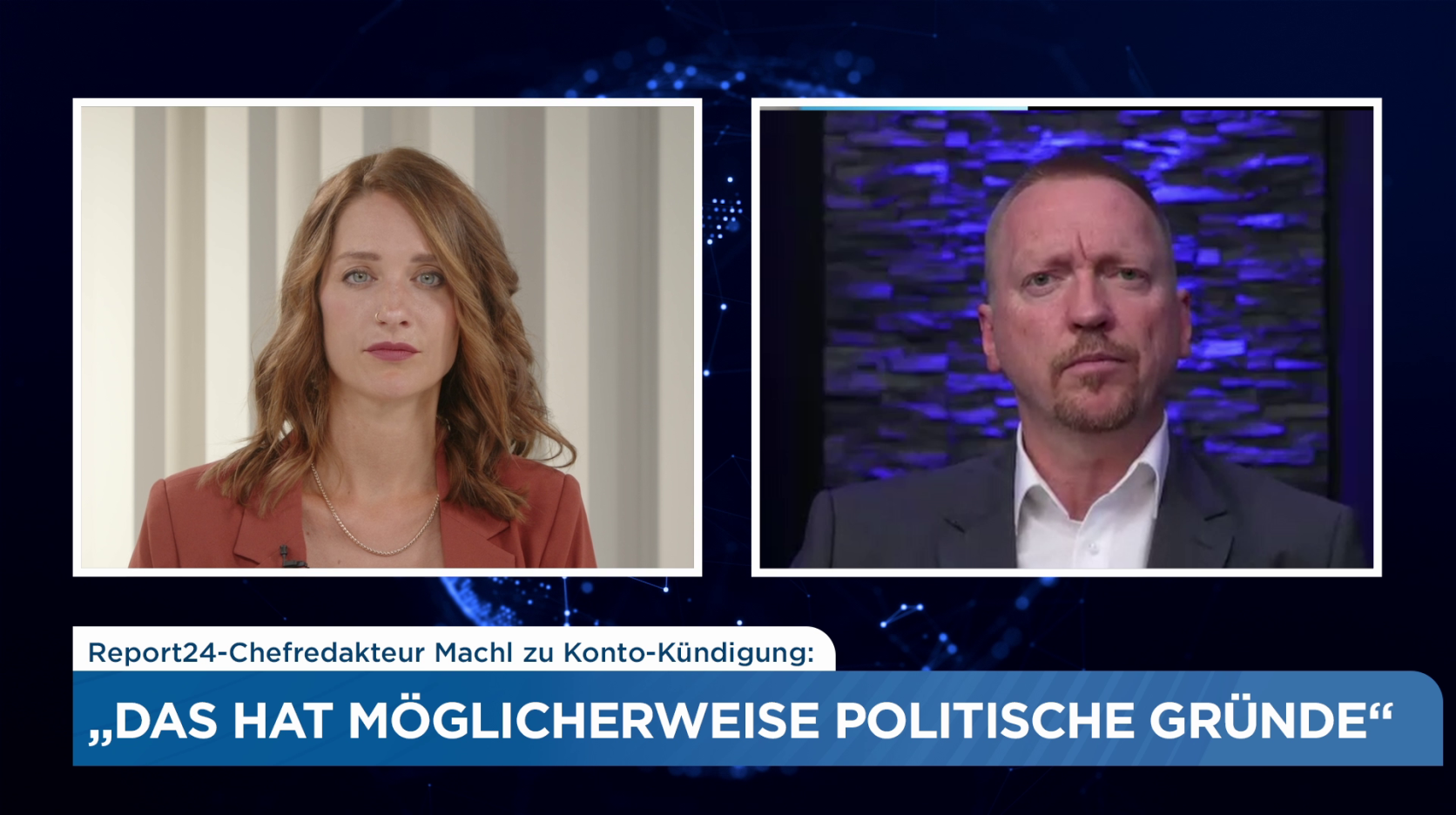 Report24-Chef Florian Machl: Konten-Kündigungen könnten politische Gründe haben