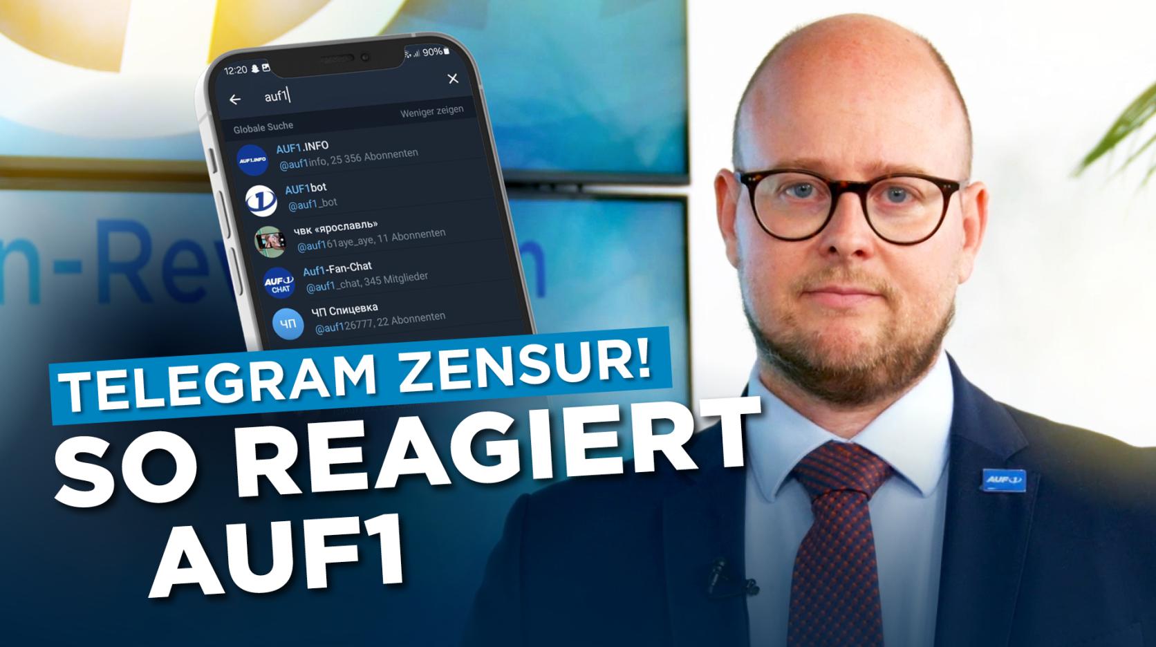 ⁣Telegram Zensur – so reagiert AUF1!